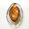 Pendentif Ambre Baltique Cognac Argent 925