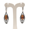Boucles Ambre "Amande" Ethnique Argent 925 (s)