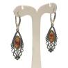 Boucles Ambre "Amande" Ethnique Argent 925 (s)