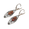 Boucles Ambre "Amande" Ethnique Argent 925 (s)