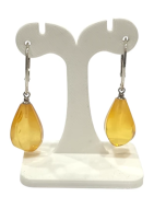 Boucles Ambre Gouttes facettées Argent 925
