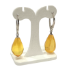 Boucles Ambre Gouttes facettées Argent 925