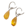 Boucles Ambre Gouttes facettées Argent 925
