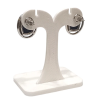 Boucles Ambre Vert rectangles Argent 925
