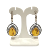 Boucles Ambre Ovales à Clips Argent 925