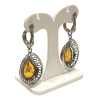 Boucles Ambre Ovales à Clips Argent 925