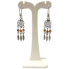 Boucles Ambre Fleur de vie "attrape rêve" Argent 925