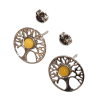 Boucles Ambre Arbre de vie Argent 925
