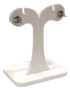 Boucles Ambre Cognac Demi-Boules Argent 925