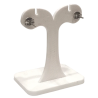 Boucles Ambre Cognac Demi-Boules Argent 925