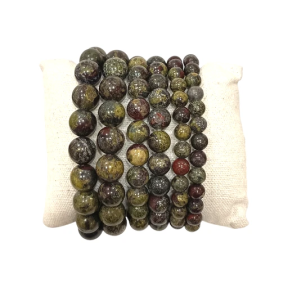Bracelet Jaspe Sang de Dragon Pierres rondes