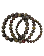 Bracelet Jaspe Sanguin Pierres Rondes