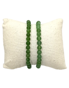 Bracelet Jade Néphrite Pierres Rondes 6mm
