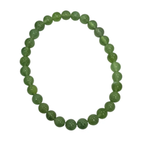 Bracelet Jade Néphrite Pierres Rondes 6mm
