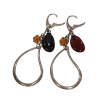 Boucles Ambre Cognac Dark et Light  Argent 925