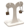 Boucles Ambre carrées Argent 925