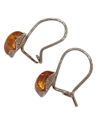 Boucles Ambre carrées Argent 925
