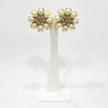 Boucles Perles de Majorque et Swarovski Fleurs à Clip