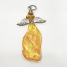 Pendentif Ambre Ange sur Cordon 42 cm + 5 cm