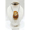 Pendentif Ambre Baltique Brute Polie 5X3.5 cm sur Cordon Réglable