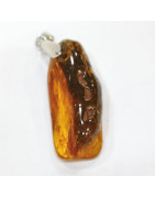 Pendentif Ambre Baltique Brut 5 cm sur Cordon 44 + 5 cm