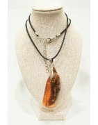 Pendentif Ambre Baltique Brut 5 cm sur Cordon 44 + 5 cm