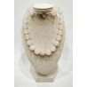 Collier Quartz Rose Pierres Rondes 10mm avec fermoir 46 cm