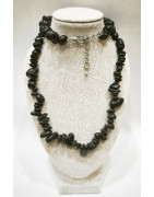 Collier Tourmaline Noire Baroque avec Fermoir 44 + 4 cm