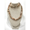 Collier Pierre de Lune Rose Baroque avec Fermoir 44 cm