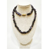 Collier Sugilite Baroque avec Fermoir Doré à vis 44 cm