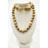 Collier Jaspe Léopard Pierres Rondes 8mm 44 cm