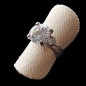 Bague Zirconium Métal rhodié