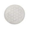 Disque de Rechargement Sélénite Purification, Calme et Guérison Fleur de Vie D 10cm H 1,5cm