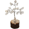 Arbre du Bonheur Cristal de Roche sur Support Bois 7cm