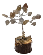 Arbre de Bonheur Labradorite sur Support Bois 7cm