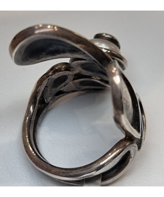 Bague Etain perle Taille 56