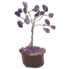 Arbre du Bonheur Améthyste sur Support Bois 7cm