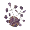 Arbre du Bonheur Améthyste sur Support Bois 7cm