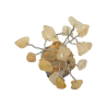 Arbre du Bonheur Calcite Jaune sur Support Bois 7cm