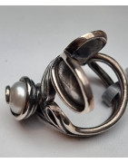 Bague Etain perle Taille 56