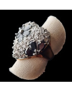 Bague Perle & Swarovski Plaqué or Taille 52