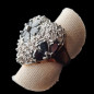 Bague Perle & Swarovski Plaqué or Taille 52