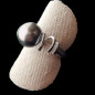 Bague Perle grise de Tahiti Argent 925 Taille 53