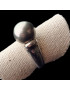 Bague Perle grise de Tahiti Argent 925 Taille 52