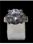 Bague Zirconium Métal rhodié