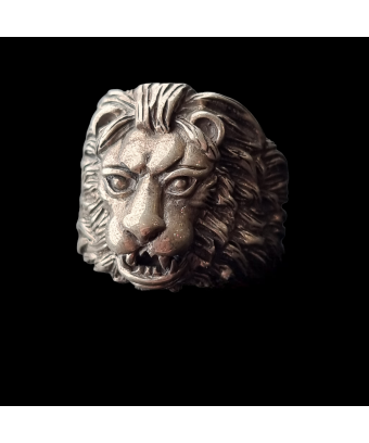 Bague Tête de lion Argent...