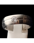 Anneau Zirconium Argent 925 Taille 57