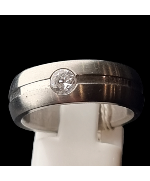 Anneau Zirconium Argent 925 Taille 57