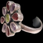 Bague Fleur Améthyste Péridot Grenat Argent 925