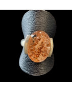 Bague Quartz hématoïde Argent 925 Taille 56